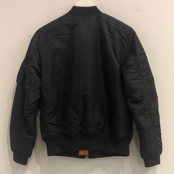 Alpha Industries Black Reversible MA-1 Bomber Flight Jacket - Picture 3 of 11